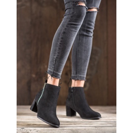 SHELOVET Botas de gamuza clásicas negro 4