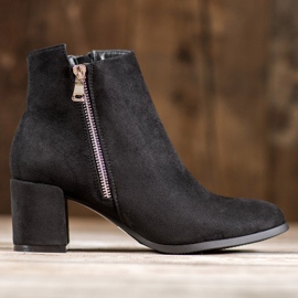 SHELOVET Botas de gamuza clásicas negro 2