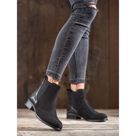Erynn Botas negras Jodhpur con estampado de serpiente negro 2