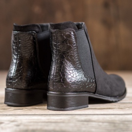 Erynn Botas negras Jodhpur con estampado de serpiente negro 4