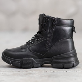 SHELOVET Botas en la plataforma de moda negro 2 SHELOVET Botas en la plataforma de moda negro 2