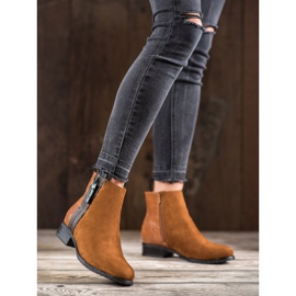 Erynn Botas con cremallera decorativa marrón 3