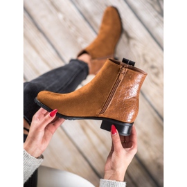 Erynn Botas con cremallera decorativa marrón 4