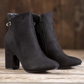 SHELOVET Botas con circonita cúbica negro 3