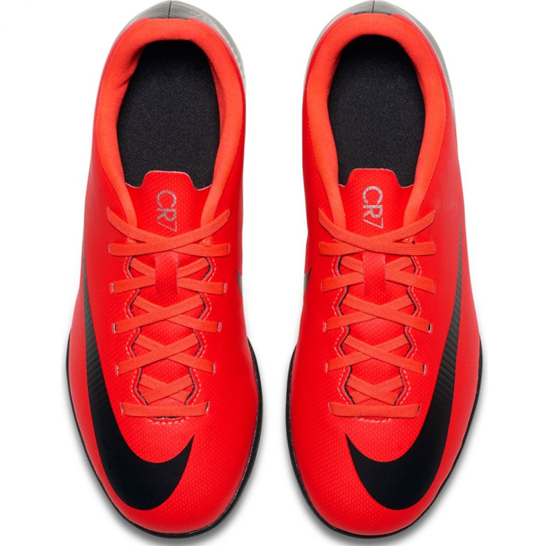 Calzado de fútbol Nike Mercurial Vapor X 12 Club Gs CR7 Tf Jr AJ3106 600 multicolor rojo 2 Calzado de fútbol Nike Mercurial Vapor X 12 Club Gs CR7 Tf Jr AJ3106 600 multicolor rojo 2