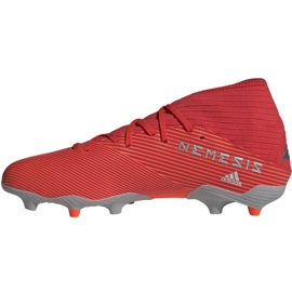 Botas de fútbol adidas Nemeziz 19.3 Fg M F34389 multicolor rojo 2 Botas de fútbol adidas Nemeziz 19.3 Fg M F34389 multicolor rojo 2
