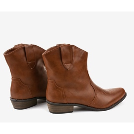 Botas marrones en el poste de 928-1 botas de vaquero marrón 4