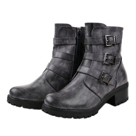 Botas altas aislantes azul marino decoradas 2012 gris 3