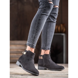SHELOVET Botas con cinturón decorativo negro 6