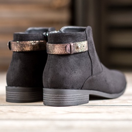 SHELOVET Botas con cinturón decorativo negro 3