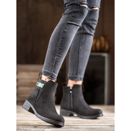 Super Me Botas de gamuza de moda negro 2 Super Me Botas de gamuza de moda negro 2