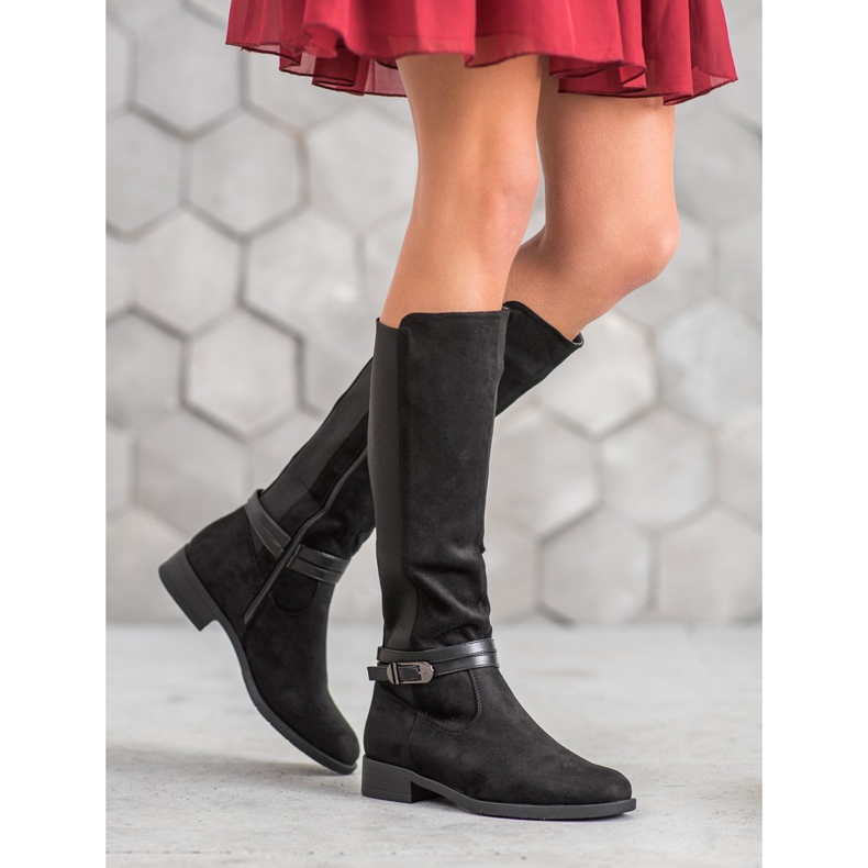 Super Me Botas elegantes con hebilla negro 1 Super Me Botas elegantes con hebilla negro 1