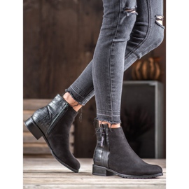 Erynn Botas con cremallera decorativa negro 5