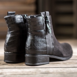Erynn Botas con cremallera decorativa negro 2