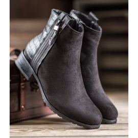 Erynn Botas con cremallera decorativa negro 3