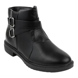 Botines planos negros Botines Chelsea con aislamiento CH-21 1