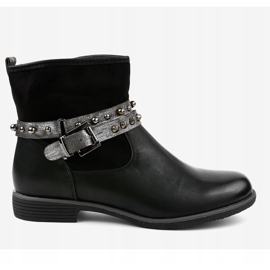 Botas negras planas con aislamiento 1049-PA negro 2 Botas negras planas con aislamiento 1049-PA negro 2