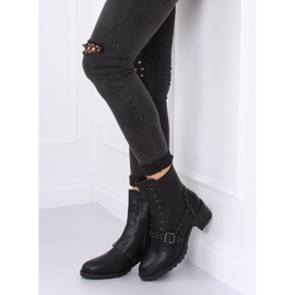 Botas negras con tacones anchos negro 1003-1 Negro 5