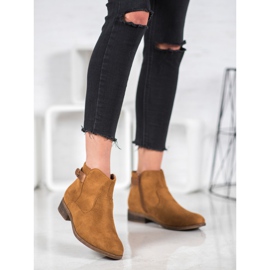 SHELOVET Botas con cinturón decorativo marrón 3