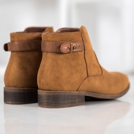 SHELOVET Botas con cinturón decorativo marrón 5