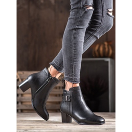 SHELOVET Botas elegantes con hebilla decorativa negro 5
