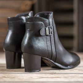 SHELOVET Botas elegantes con hebilla decorativa negro 2