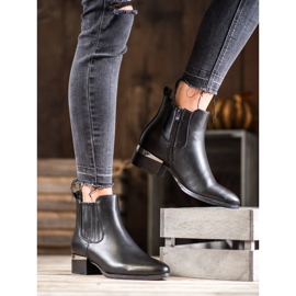 Super Mode Botas con Tacón Decorativo negro 5