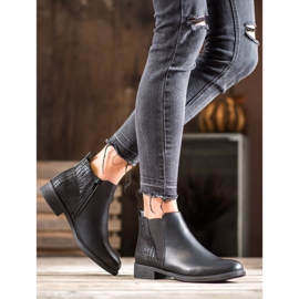 SHELOVET Botines negros en una cremallera 3