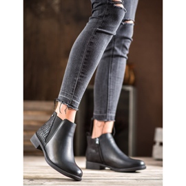 SHELOVET Botines negros en una cremallera 4