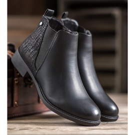 SHELOVET Botines negros en una cremallera 2