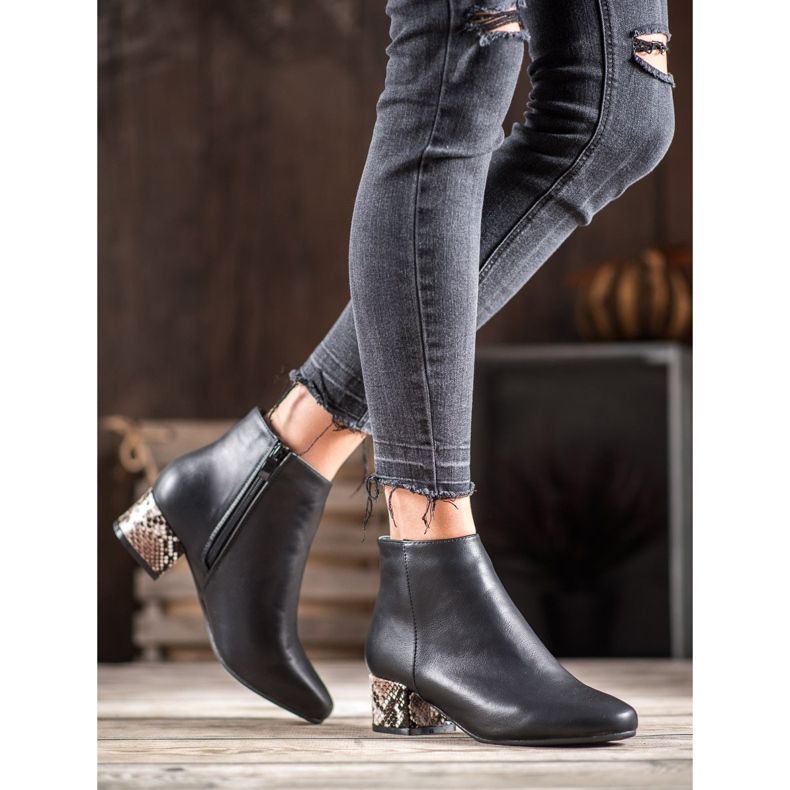 Weide Botas elegantes con estampado de serpiente negro multicolor 2