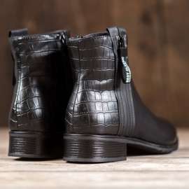 Erynn Botas con cremallera decorativa negro 1