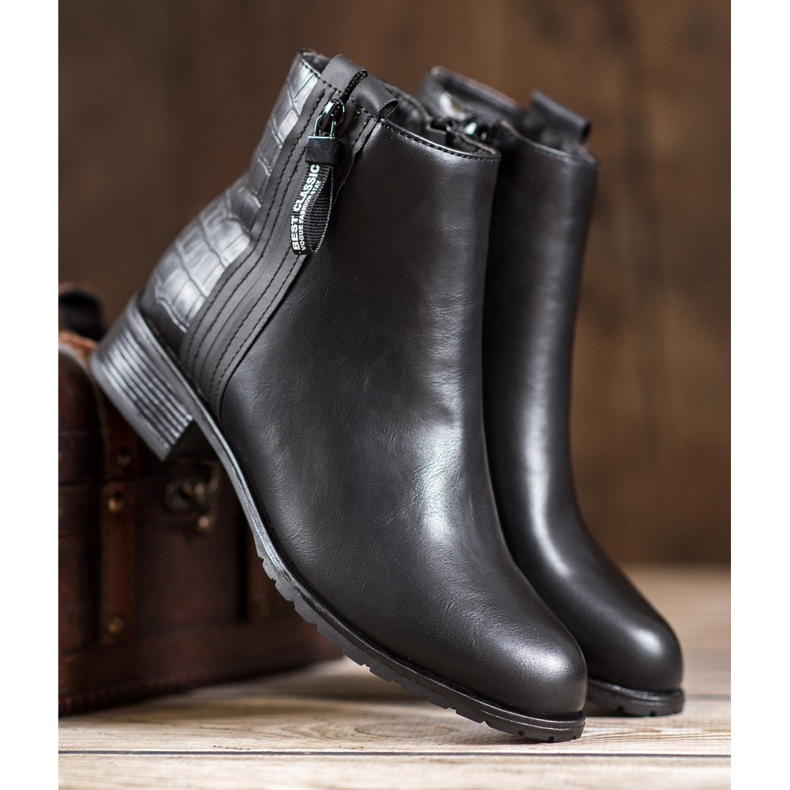 Erynn Botas con cremallera decorativa negro 2