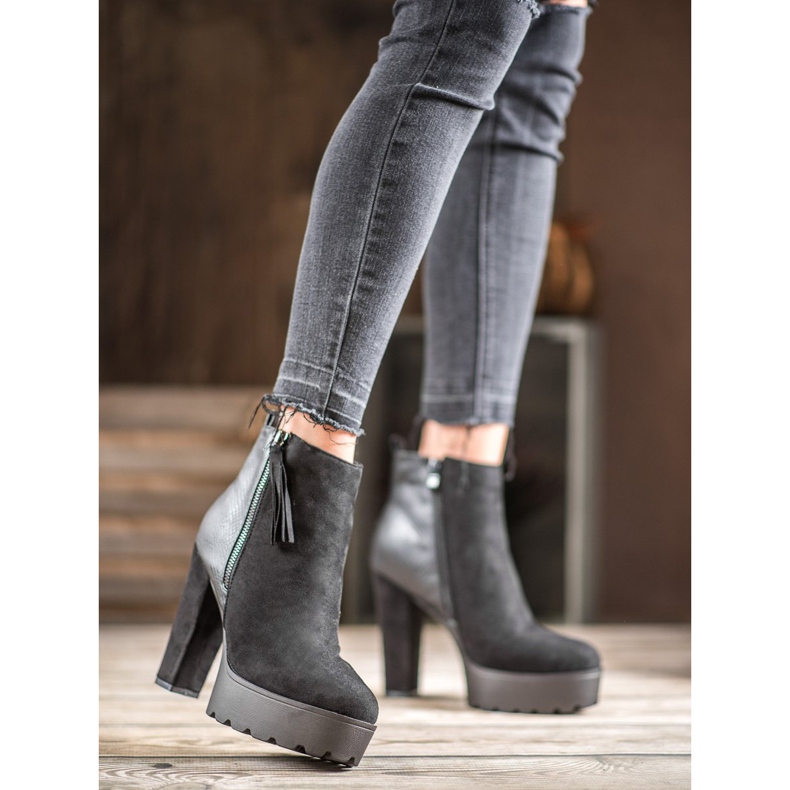 Weide Botas calientes en la plataforma. negro 1 Weide Botas calientes en la plataforma. negro 1