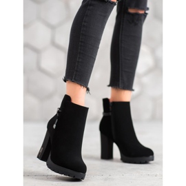 SHELOVET Botines textiles en la plataforma negro 1