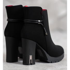 SHELOVET Botines textiles en la plataforma negro 3