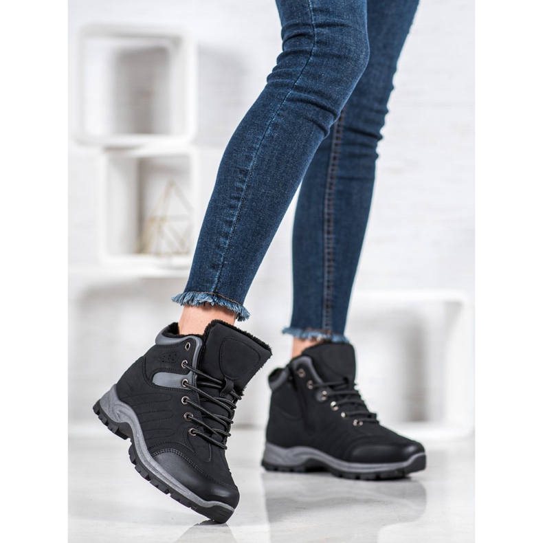 SHELOVET Tramperos deportivos aislados negro 2