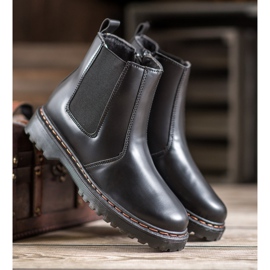 SHELOVET Botines chelsea en la plataforma negro 1