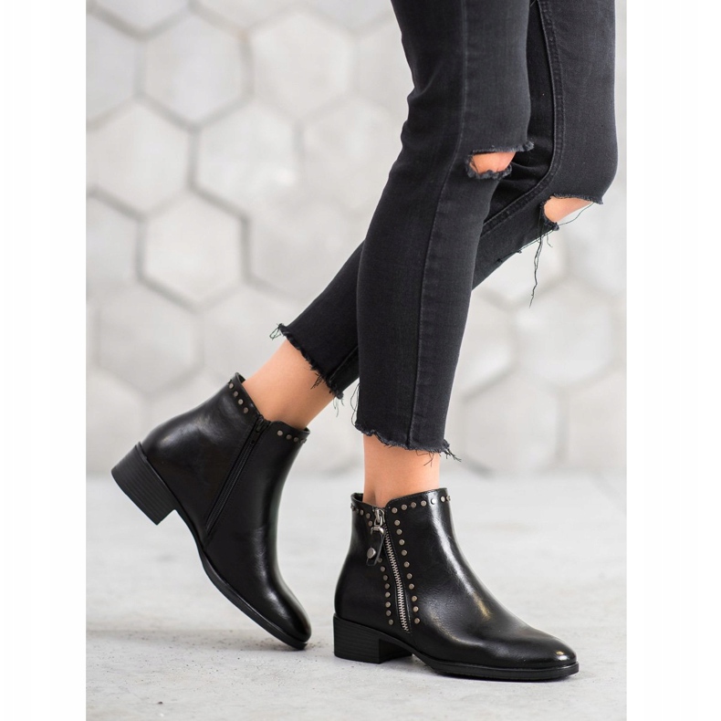 W. Potocki Botas Rock Con Cuero Ecológico negro 1 W. Potocki Botas Rock Con Cuero Ecológico negro 1