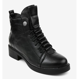 Botas negras planas con aislamiento CR-3366 negro 1 Botas negras planas con aislamiento CR-3366 negro 1