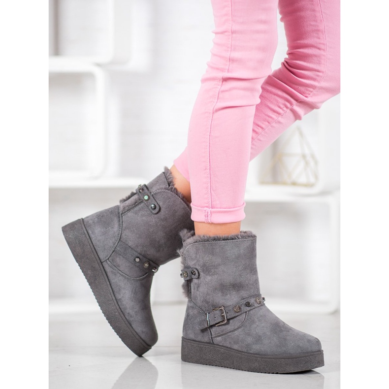 SHELOVET Mukluki con chorros gris 2