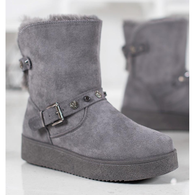 SHELOVET Mukluki con chorros gris 1