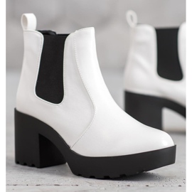 Weide Botas Chelsea de moda blanco 3