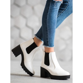 Weide Botas Chelsea de moda blanco 1 Weide Botas Chelsea de moda blanco 1