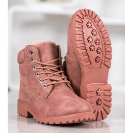SHELOVET Tramperos rosados ​​con piel 4