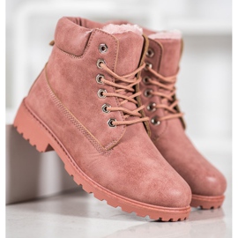 SHELOVET Tramperos rosados ​​con piel 3