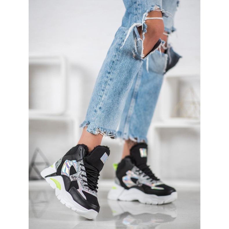 Bella Paris Zapatillas Con Efecto Holo negro 1