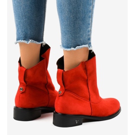 Botas rojas aisladas planas 6672-7 rojo 4