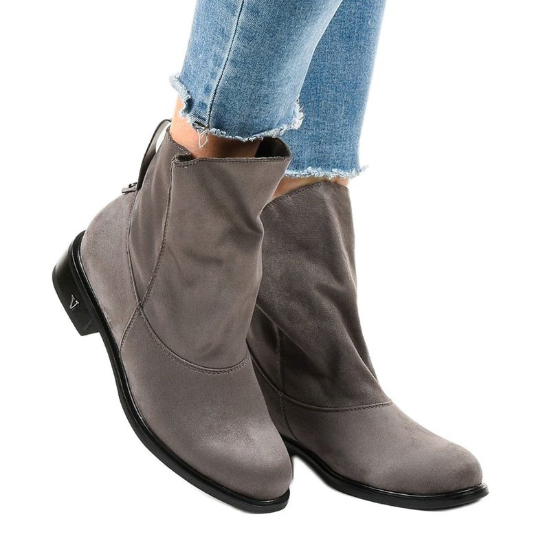 Botas grises planas aislantes 6672-7 1 Botas grises planas aislantes 6672-7 1