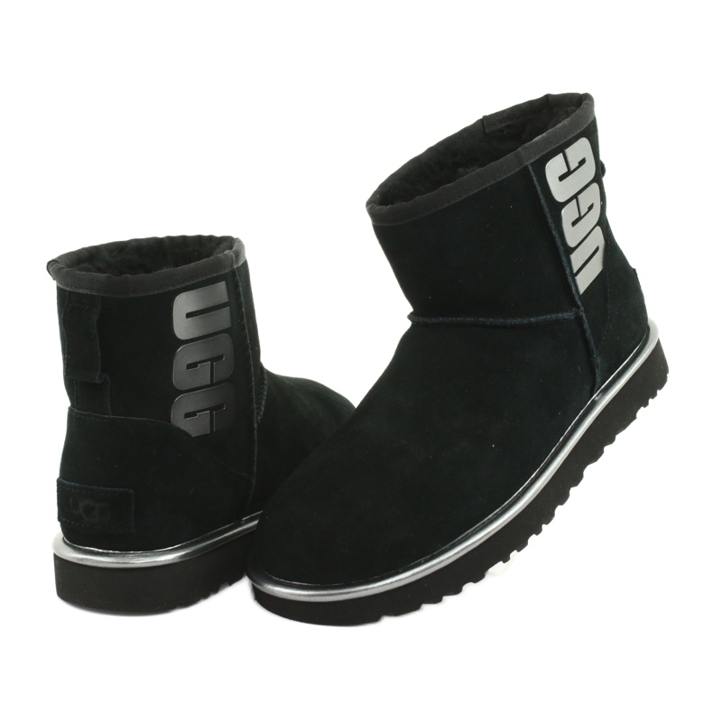 Ugg Classic Mini Ugg Rubber Logo W 1110087-BMT Zapatillas negro gris 3